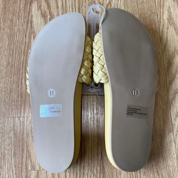 Universal Thread Polly Woven Slide Sandals Yellow 11 - Picture 6 of 6